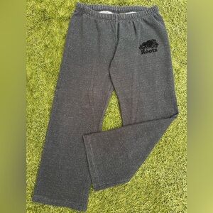 Roots Organic Heritage Sweatpant Salt & Pepper Wide Leg Relax Fit Terry Cotton M